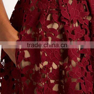 Pictures of Western Party Wear Sexy Cut Out Floral Lace Dresses for Girls of 18 Years Old HSD7865 photo-6