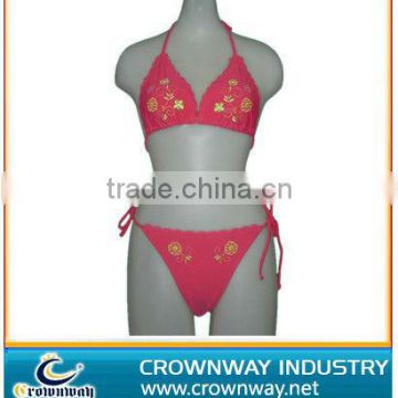 Embroidered little flower women bikini