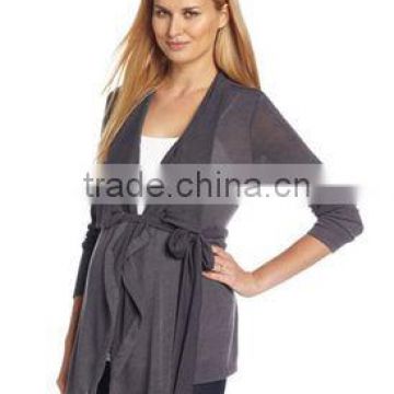 Three Seasons Maternity Women's Maternity Wrap Cardigan Maternity Swearter with Belt