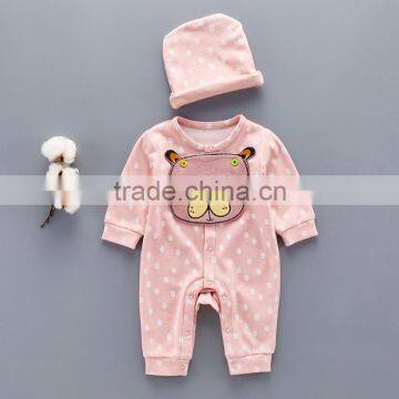 2017 Autumn New Design Bear Pattern Baby Boy Clothes Romper photo-3