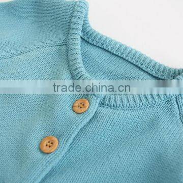 12gg Hand Embroidery Knitted Baby Girls Cotton Cardigan photo-3