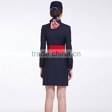 Custom Black Colours Slim Fit Stewardess Dress photo-4