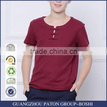 British Academy style 2017 new light Chinese style school boys and girls red short sleeved T-shirt custom