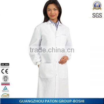 Unisex New Design Long Sleeves Nurse White Uniform