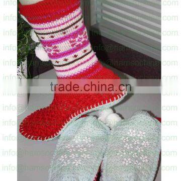 Lovely warm long slipper socks