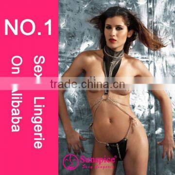 sunspice manufacture nude chain g-string mature leather lingerie