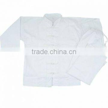 Profesional White Satin Kung Fu Uniforms Tai Chi Uniforms