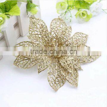 10cm Artificial Christmas Flowers, Christmas Garlands Rattan Christmas Tree Decorations photo-2