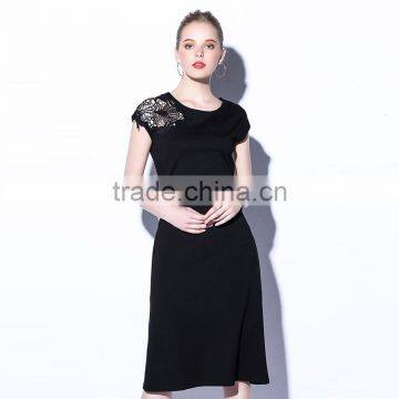 Laser Cut Dress Women Layered Top Keyhole Back With Hook And Eye And Dry Clean Formal Dress In Wholesale Price photo-4