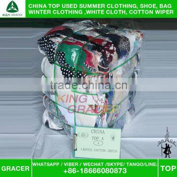 Gracer Stock Europe Style Bales 100kg Ladies Cotton Dress Used Designer Clothes photo-5
