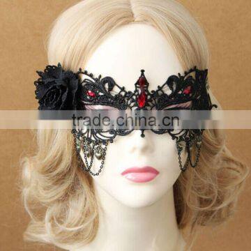 Angel princess dancing party masks,antique lace temperament mask,black jewelry veil