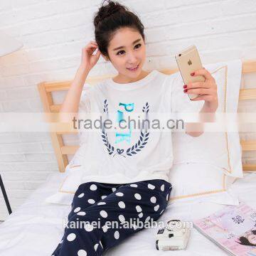 100%cotton Fashional Design High Quality Summer Pajamas for Girls photo-3