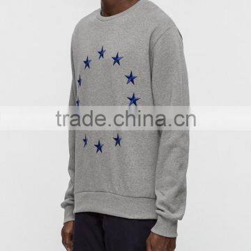 2017 Custom New Design Mens Plain Slim Fit Crewneck no Hood Sweatshirt photo-2