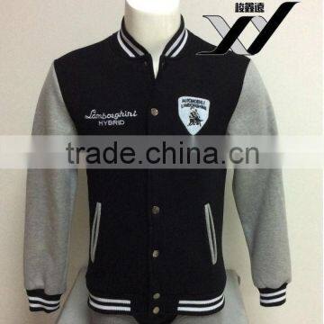 wholesale black and gray custom varsity jackets for men