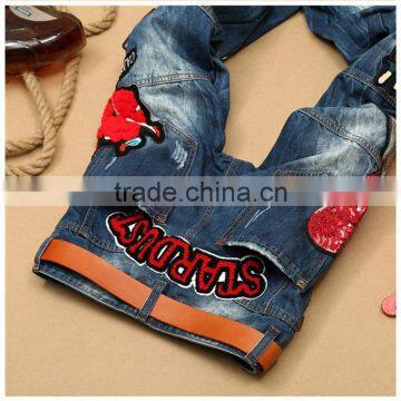 2017 New Summer Fashion Hole Jeans Men Long Trousers photo-3