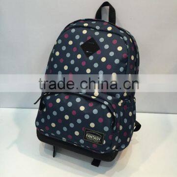 2017 Hot Sales Wholesales Student School Backpack Custom Dot Printing College Daypack Bag photo-2