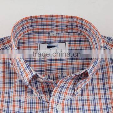 2017 Dress Shirt Design Mens Blouse Gingham Shirt photo-2