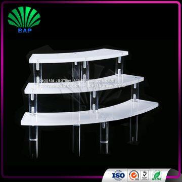 Hot Selling Acrylic White And Clear Bracelet Display Stand Multi-layer Plexiglass Jewelry Holder photo-2