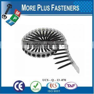 Made in Taiwan Phillips Bugle Head Coarse or Fine Thread Sharp Point Drywall Screw Collated in Plastic Strips photo-5