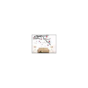 Milk White Plum Blossom Nature Custom Wall Decals / Modern Wall Decals For Bed Room Decotation