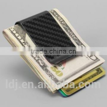 black glossy carbon fiber money clip