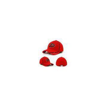 Red / Black Embroidery Outdoor Cap Headwear Custom Hat Embroidery