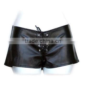 100% leather new fashion buttoned brow leather skirts