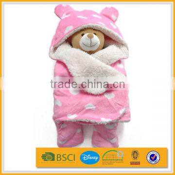 100 polyester fabric printing baby muslin swaddle blanket