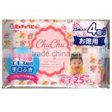 Japan Baby Hand and mouth wipes ( baby wet wipe ) contains 25sheets x 4packs Wholesale