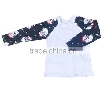 Wholesale Boutique printed Icing Raglan Shirts Sleeve Baseball Raglan Tee T Shirt Christmas Baby Ruffle