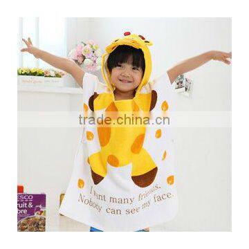 100% cotton breathable cow design baby bath robe/kids bath robes