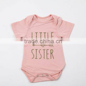 Summer 13 Colors Solid Color Gold Stamp Letters Designs Toddler Rompers For 0-24 Months In Stock photo-2
