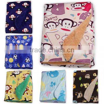 102*76cm soft double flannel fleece newborn baby blanket