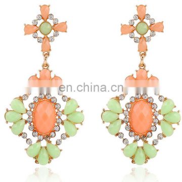 Fashion Women Elegant Rhinestone Ear Stud Earrings StudJE4059