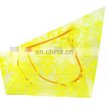 Hot stamping clear plastic flower carry bags