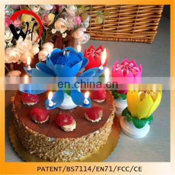 Singing Opening Flower Birthday Candle