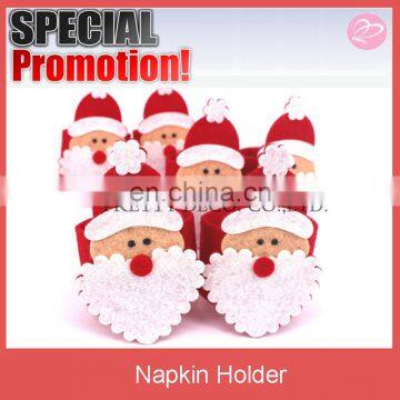 Santa Claus style felt napkin holder for christmas