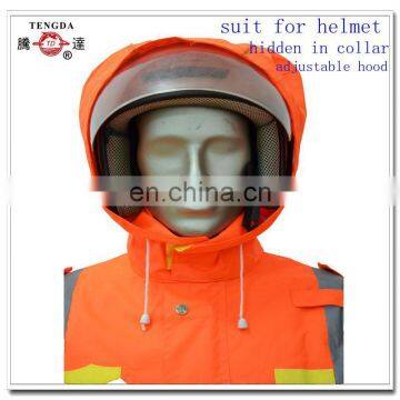 Orange Reflective Safety Polyester Worker Rain Coat photo-5
