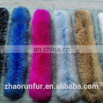 Real Raccoon Fur Collar for Garment Wholesaler Raccoon Fur Trim/piping photo-4