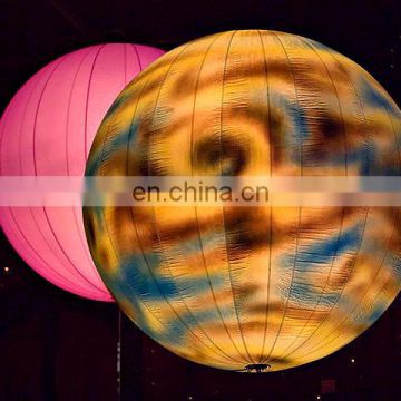 Hot sale decoration led lighting inflatable globe balloons