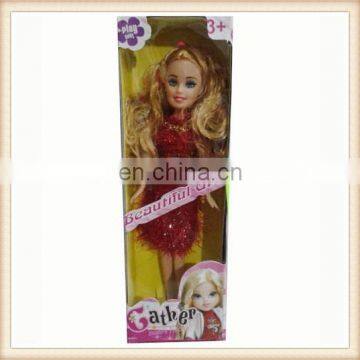 9" plastic toy fashion big head doll