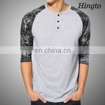2015 New design Men's raglan 3/4 sleeve baseball t shirt wholesale