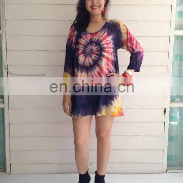 Fabulous Tie Dye Long Handmade Dress, Tie Dye mini Dresses.