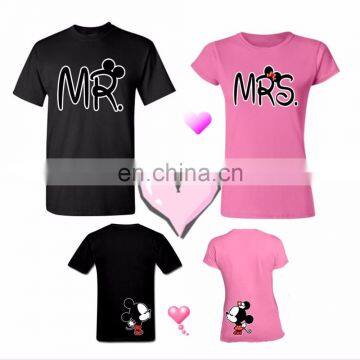 Cartoon collar neck women men kids family tshirt