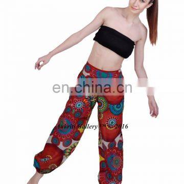 Indian Cotton Harem Pants Hippie Cotton Arabic Fashion Trouser Flower Design Yoga Pants