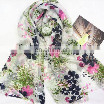 High-end low price low moq silk paj habotai long scarf