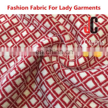 B2788JC textile shaoxing polyester spandex knit jacquard check knit fabric