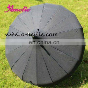 Handmade 16Ribs Wedding Straight Pagoda Umbrella Black or More Colors