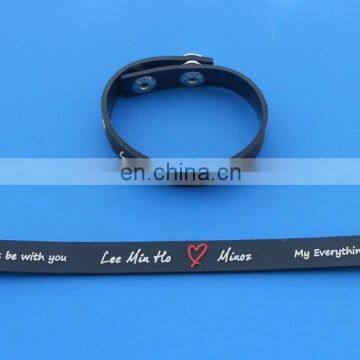 Good quality custom cheap 3D letter logo bracelet