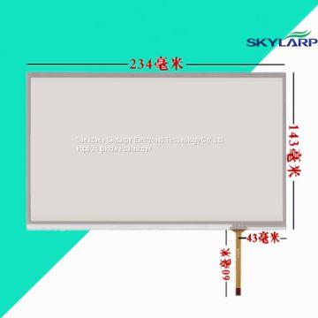 10.1 inch Touchscsreen Industrial equipment 234mm*143mm four wire resistance touch screen panel Glass Handwritten screen